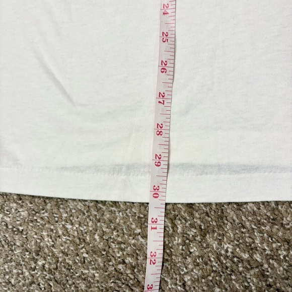 VTG Single Stitch White Graphic T-Shirt with Bold Text Men’s L - Picture 6 of 9